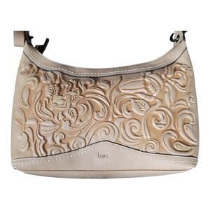 NWT BOC Born Concepts Botanica Crobo Floral Embossed Leather Shoulder‎ Bag
